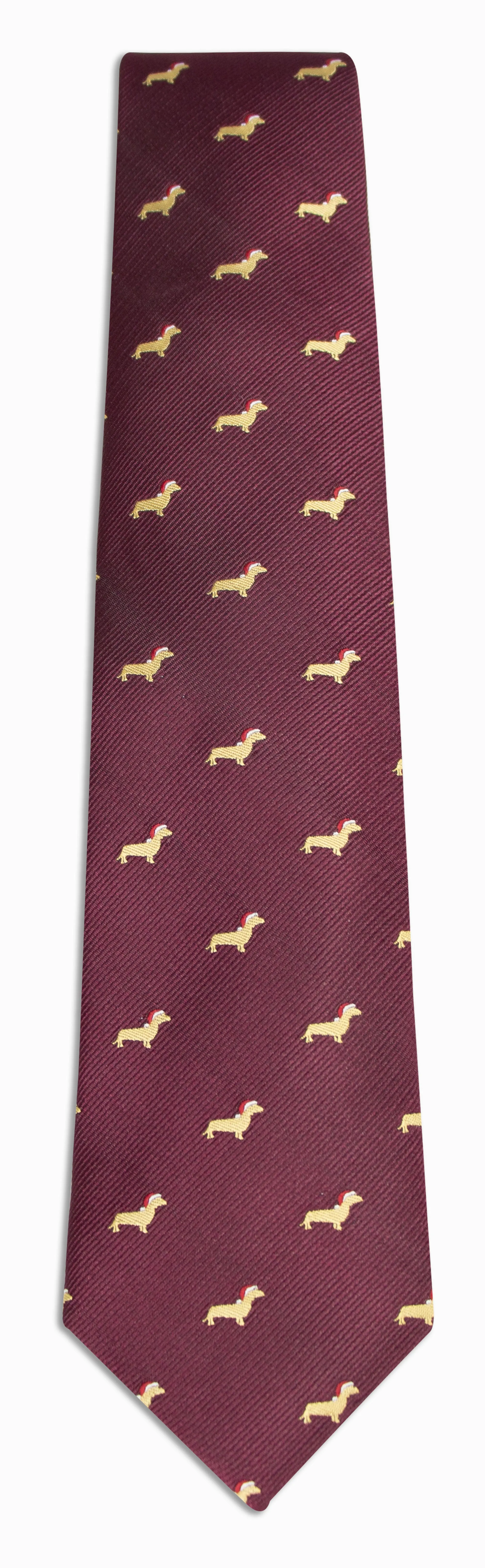 Men's Microfiber Woven Dachshund Christmas Tie