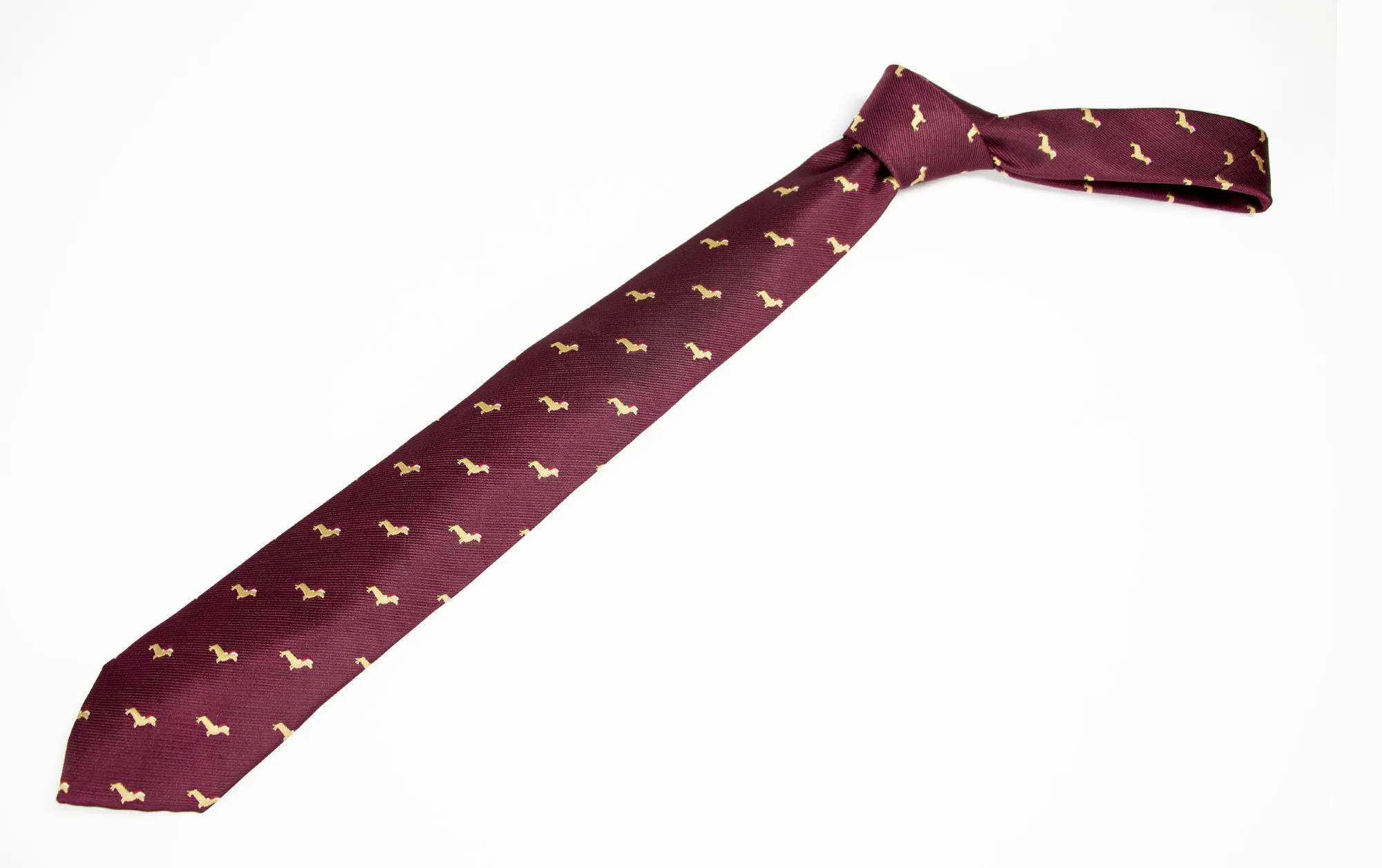 Men's Microfiber Woven Dachshund Christmas Tie