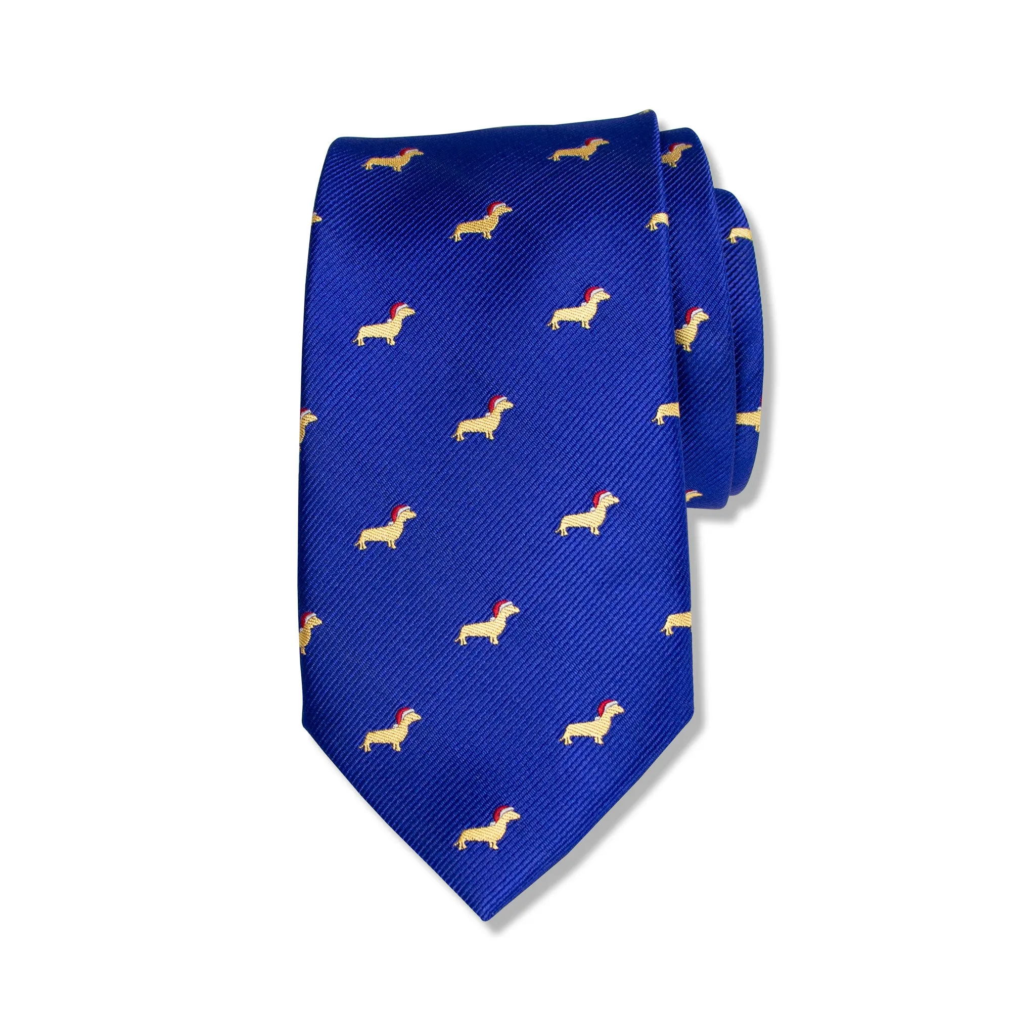 Men's Microfiber Woven Dachshund Christmas Tie