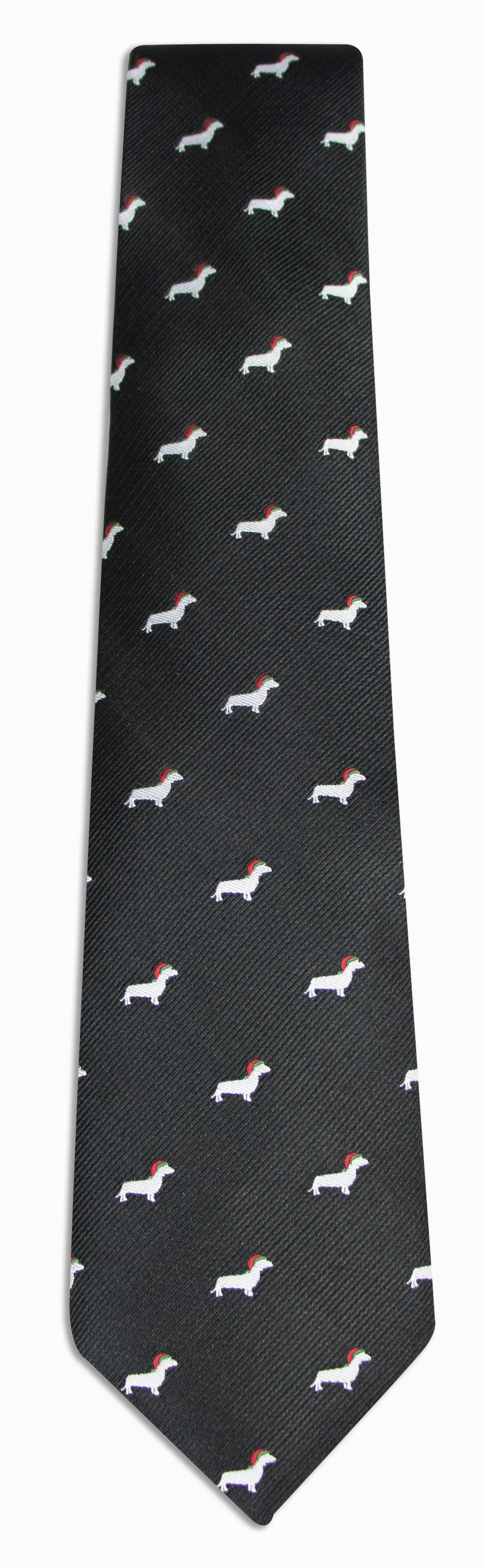 Men's Microfiber Woven Dachshund Christmas Tie