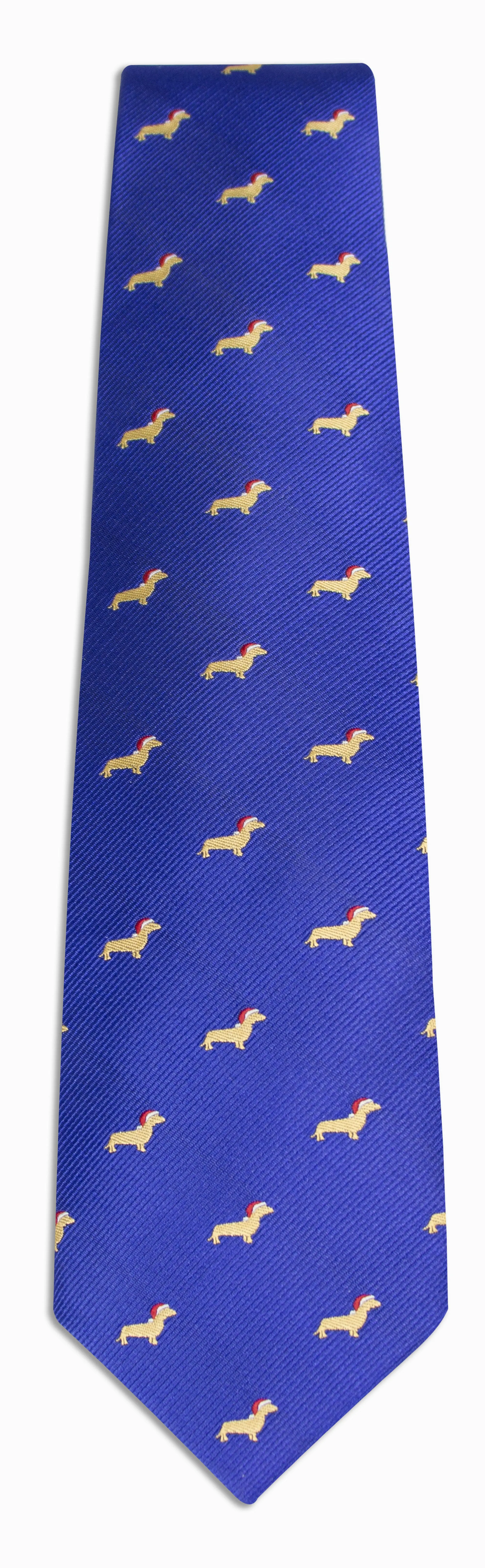 Men's Microfiber Woven Dachshund Christmas Tie