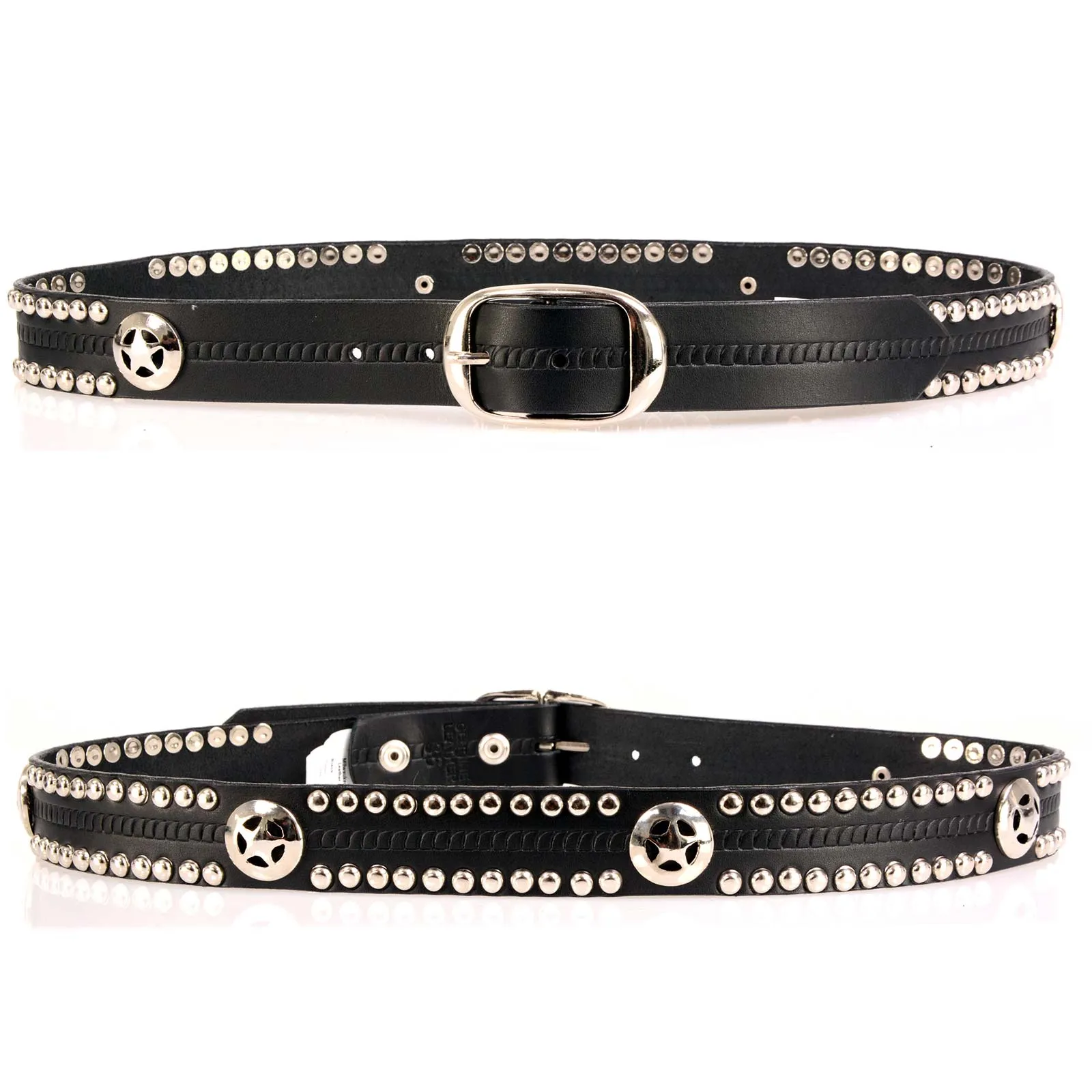 Milwaukee Leather MP7131 Men's Chrome Studded & Star Emblem Black