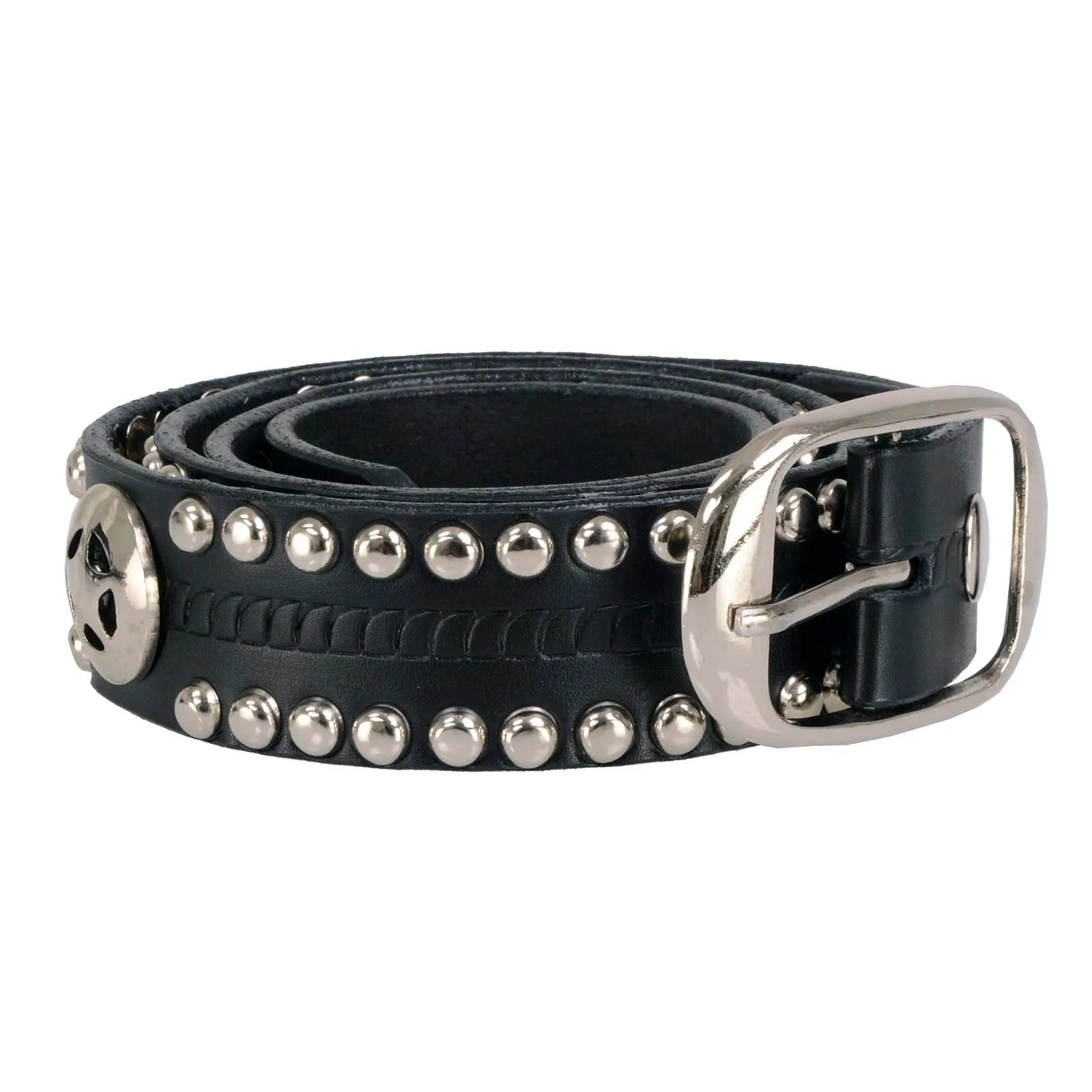 Milwaukee Leather MP7131 Men's Chrome Studded & Star Emblem Black