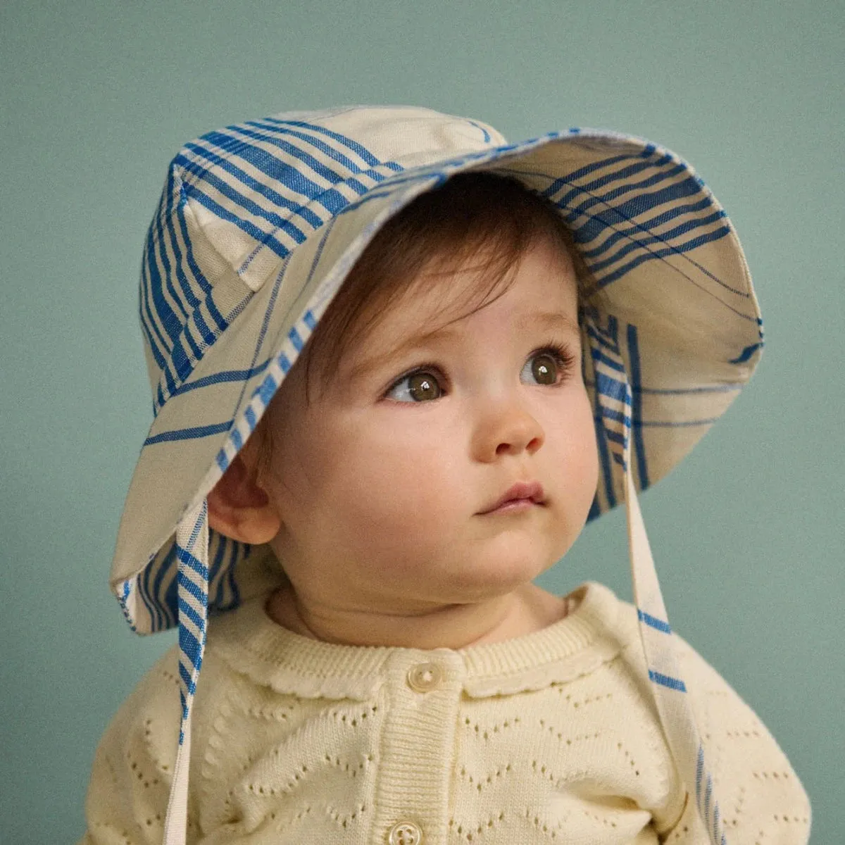 NATURE BABY LINEN SUNHAT CLYDE CHECK