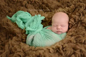 Ocean Blue Green Cheesecloth Baby Wrap Cheese Cloth