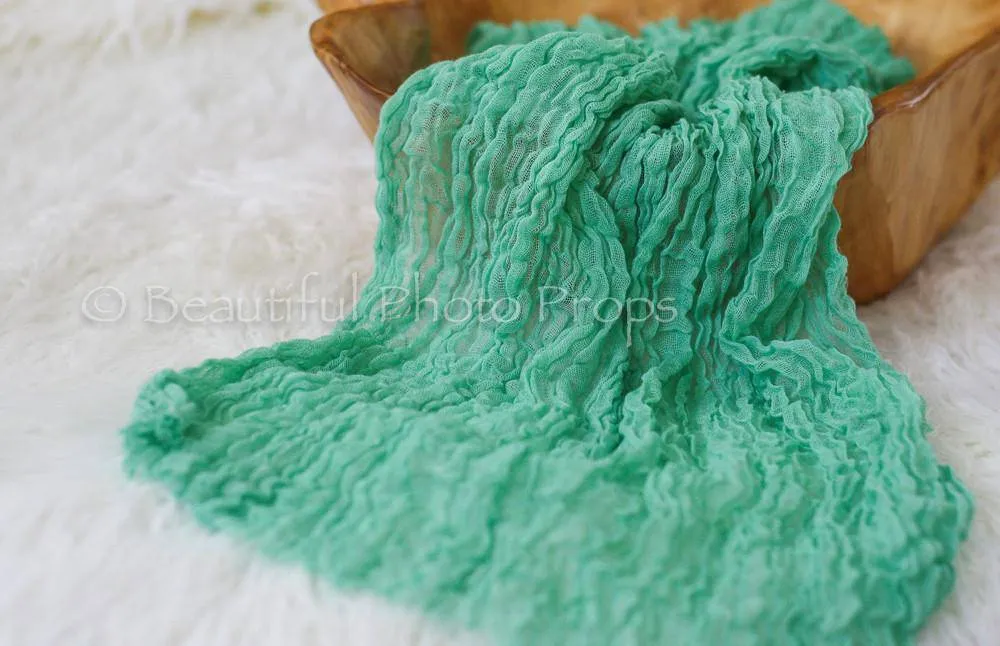 Ocean Blue Green Cheesecloth Baby Wrap Cheese Cloth