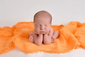 Orange Cheesecloth Newborn Baby Wrap Cheese Cloth