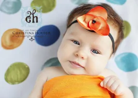 Orange Gauze Newborn Baby Wrap