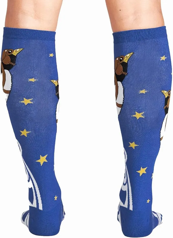 Penguin Taking Flight Women's Knee High Socks