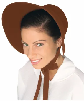 Pilgrim Woman Costume Bonnet Brown