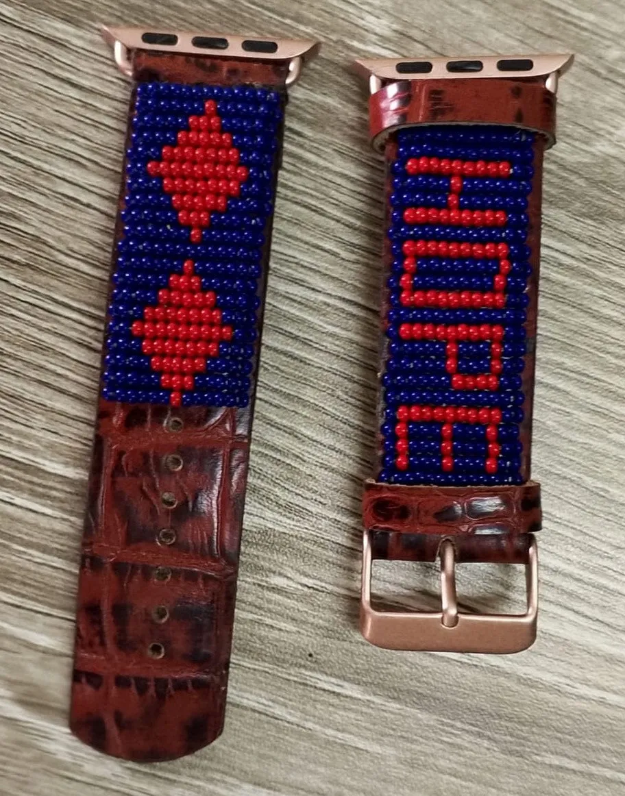 "HOPE" Message Beaded Apple Watch Band