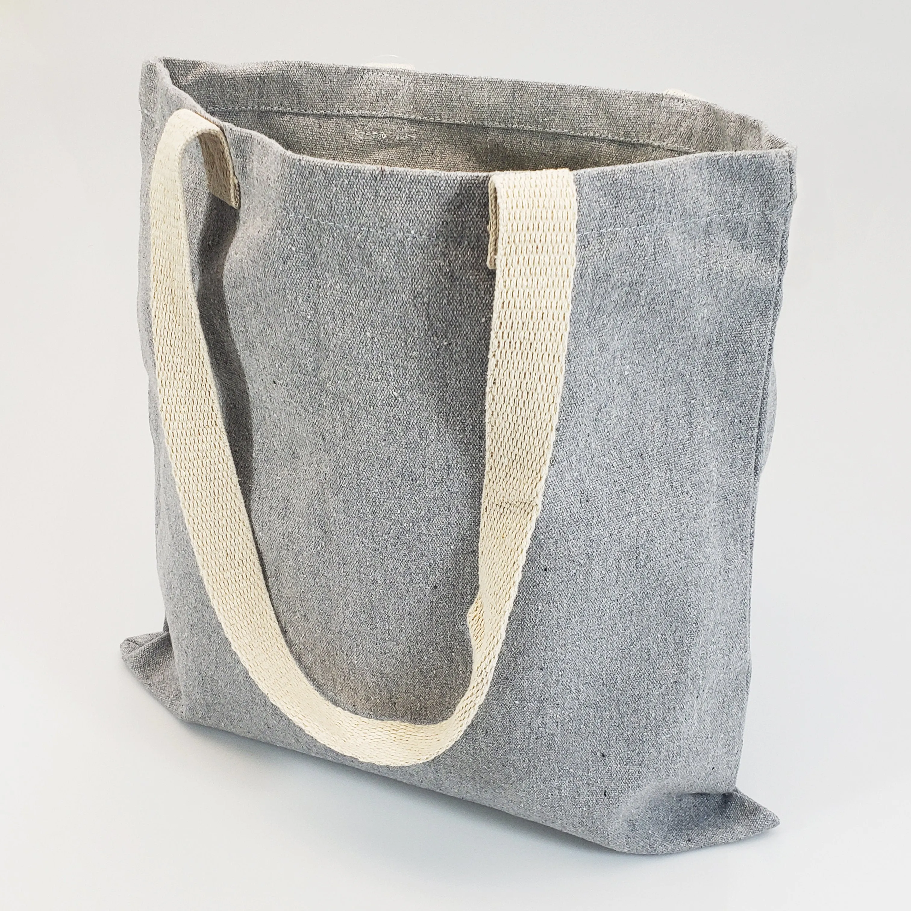 Recycled Canvas Flat Tote Bag / Basic Book Bag - RC869