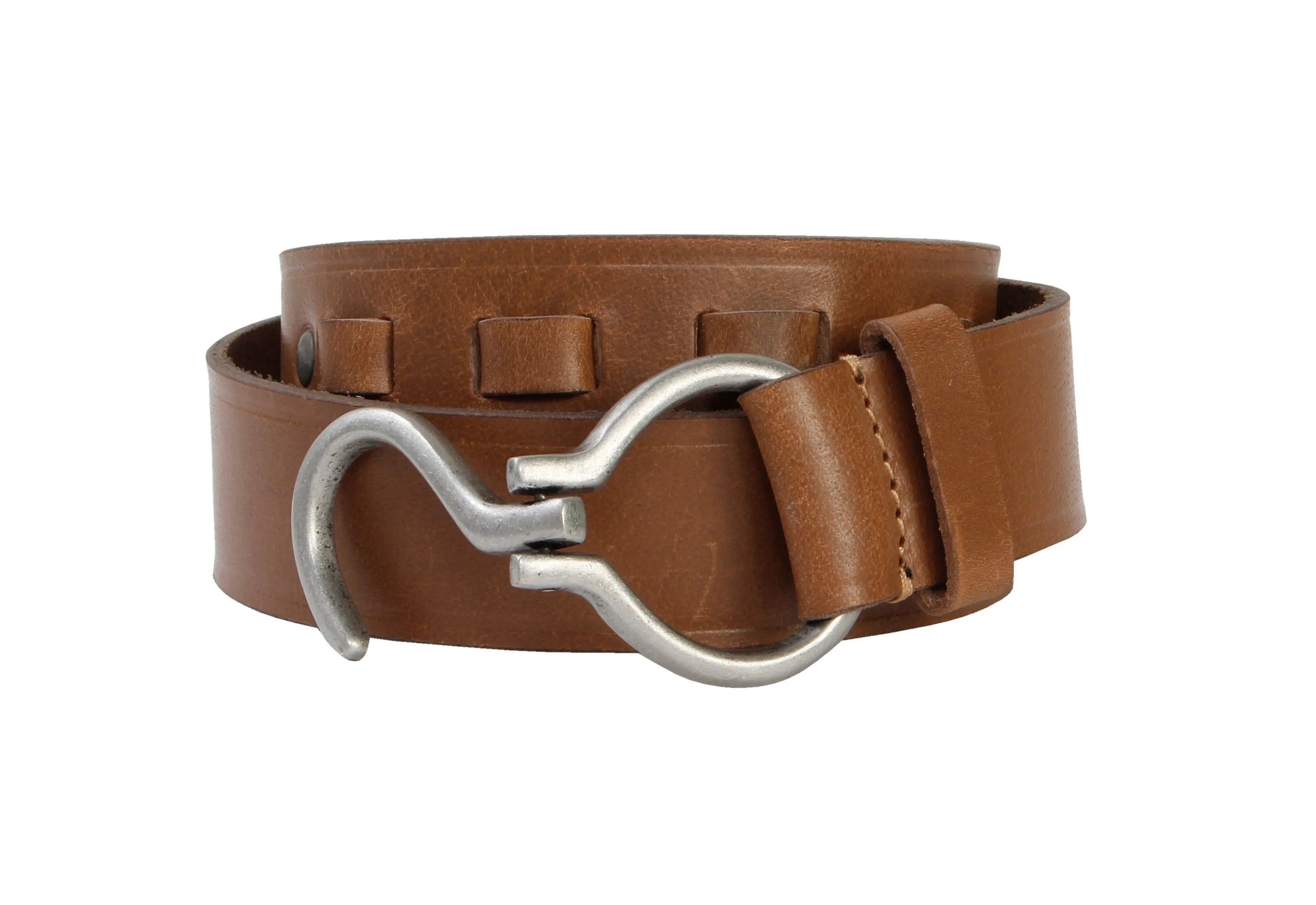 RL S Buckle Leather Mens Belt