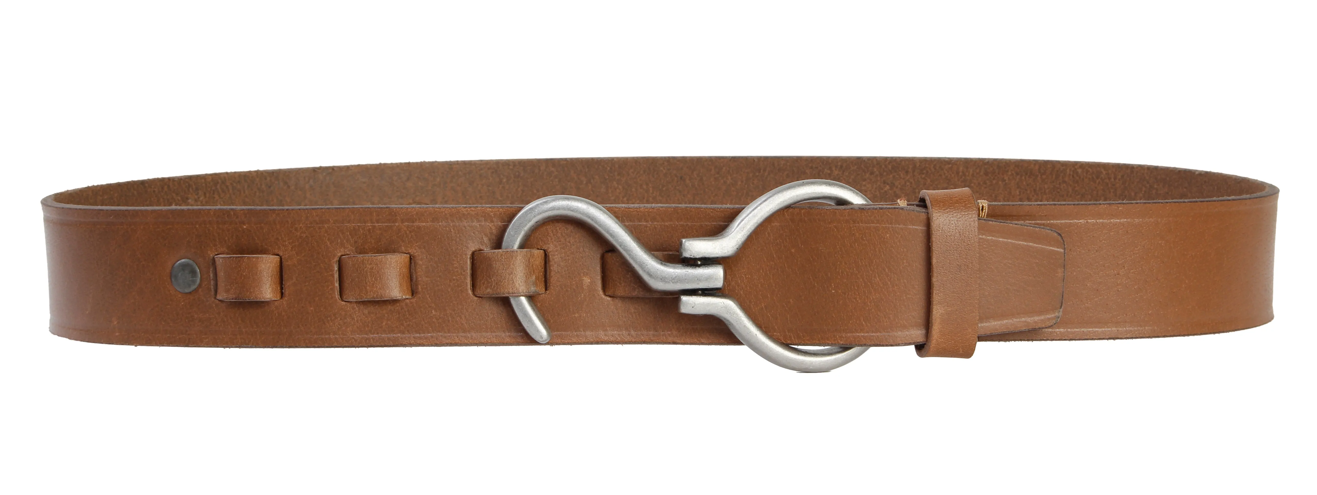 RL S Buckle Leather Mens Belt