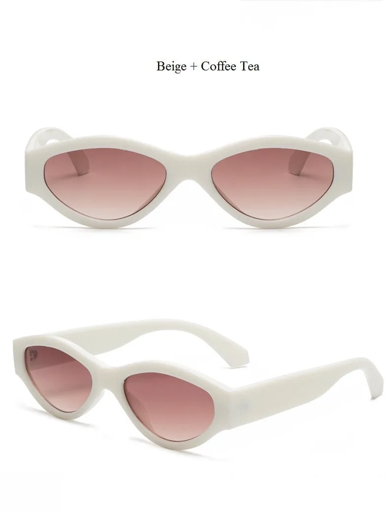 Sexy Oval Transparent Cateye Sunglasses