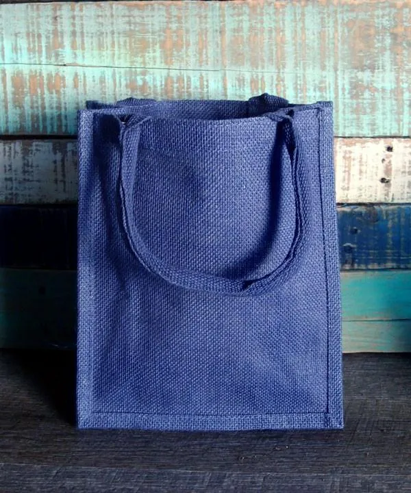 Small Burlap Bags / Jute Book Bag with Full Gusset TJ887