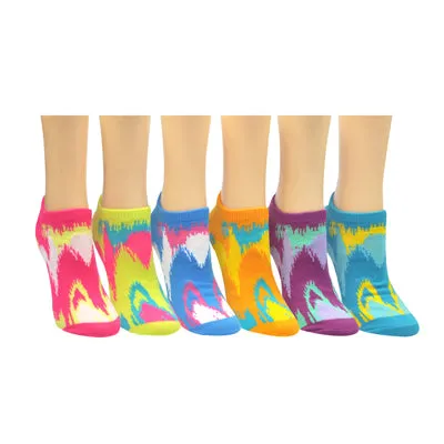 Sock House Co. Tie Dye Socks 6 Pair Pack Lowcut Socks