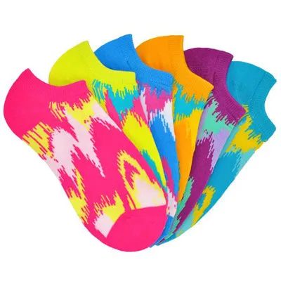 Sock House Co. Tie Dye Socks 6 Pair Pack Lowcut Socks