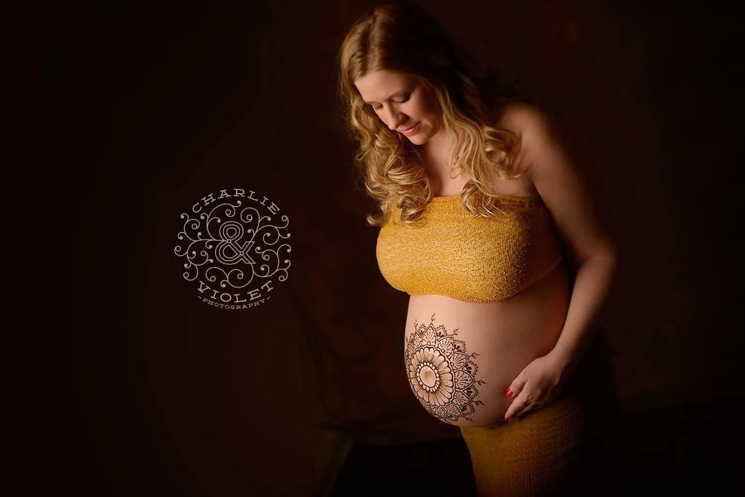 Stretch Knit Maternity or Baby Wrap in Goldenrod