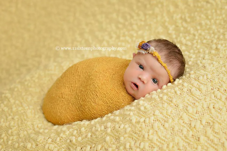 Stretch Knit Maternity or Baby Wrap in Goldenrod