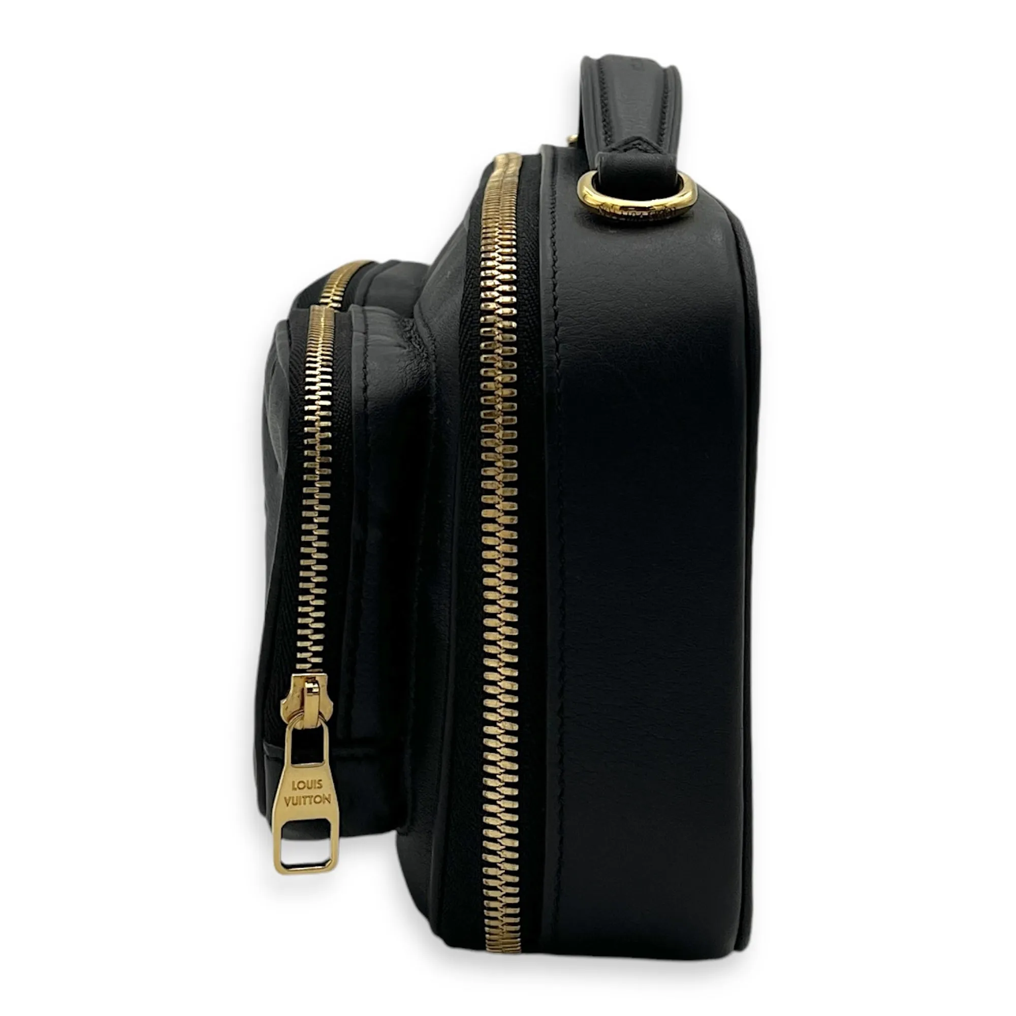 Utility Crossbody Bag Black in Monogram Empreinte Leather, Gold hardware