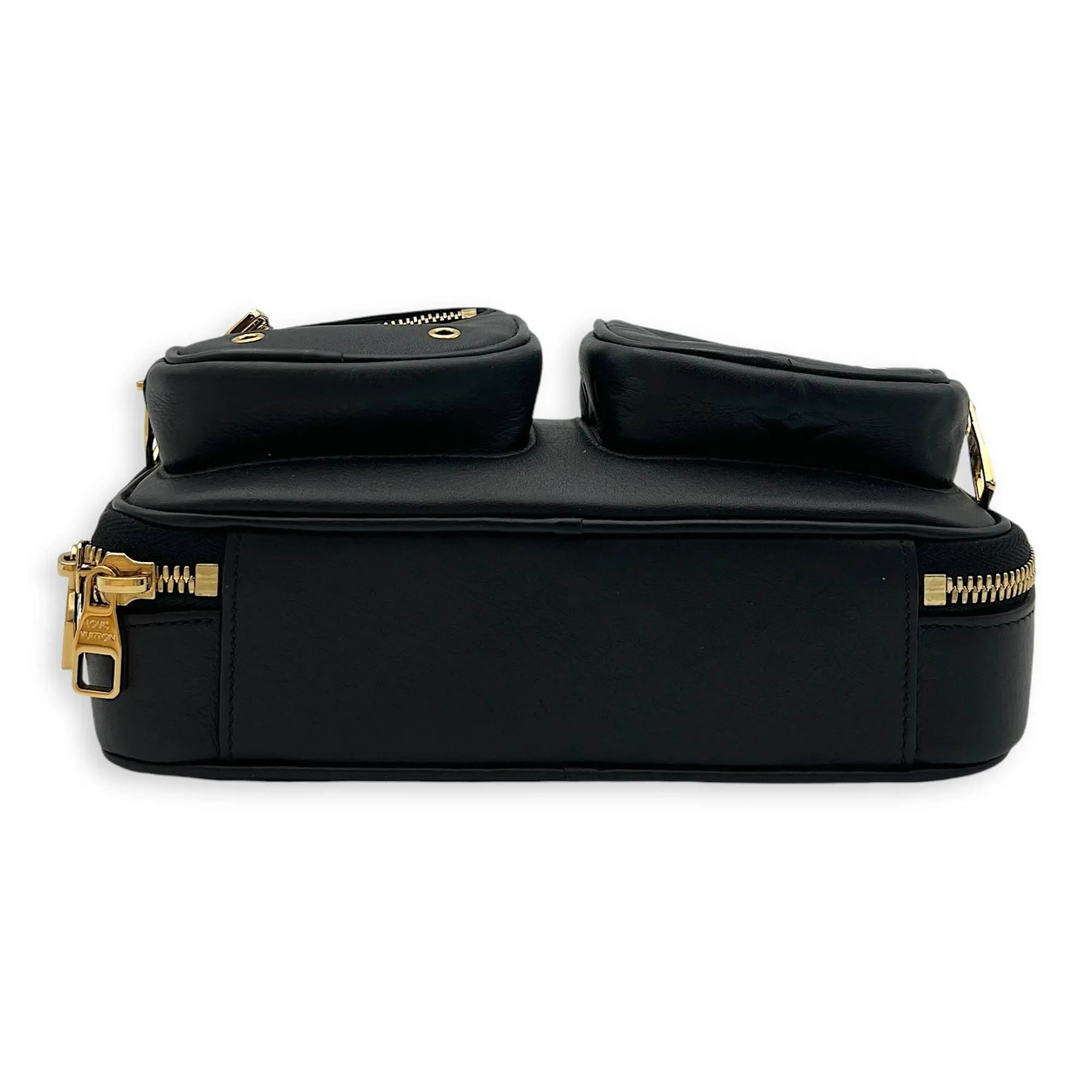 Utility Crossbody Bag Black in Monogram Empreinte Leather, Gold hardware