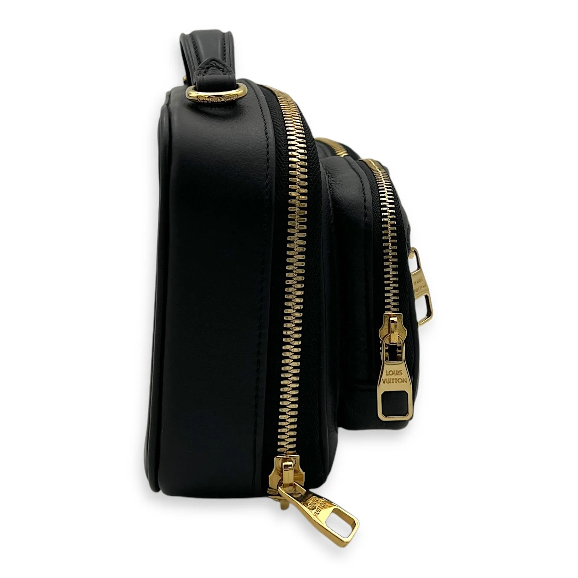 Utility Crossbody Bag Black in Monogram Empreinte Leather, Gold hardware