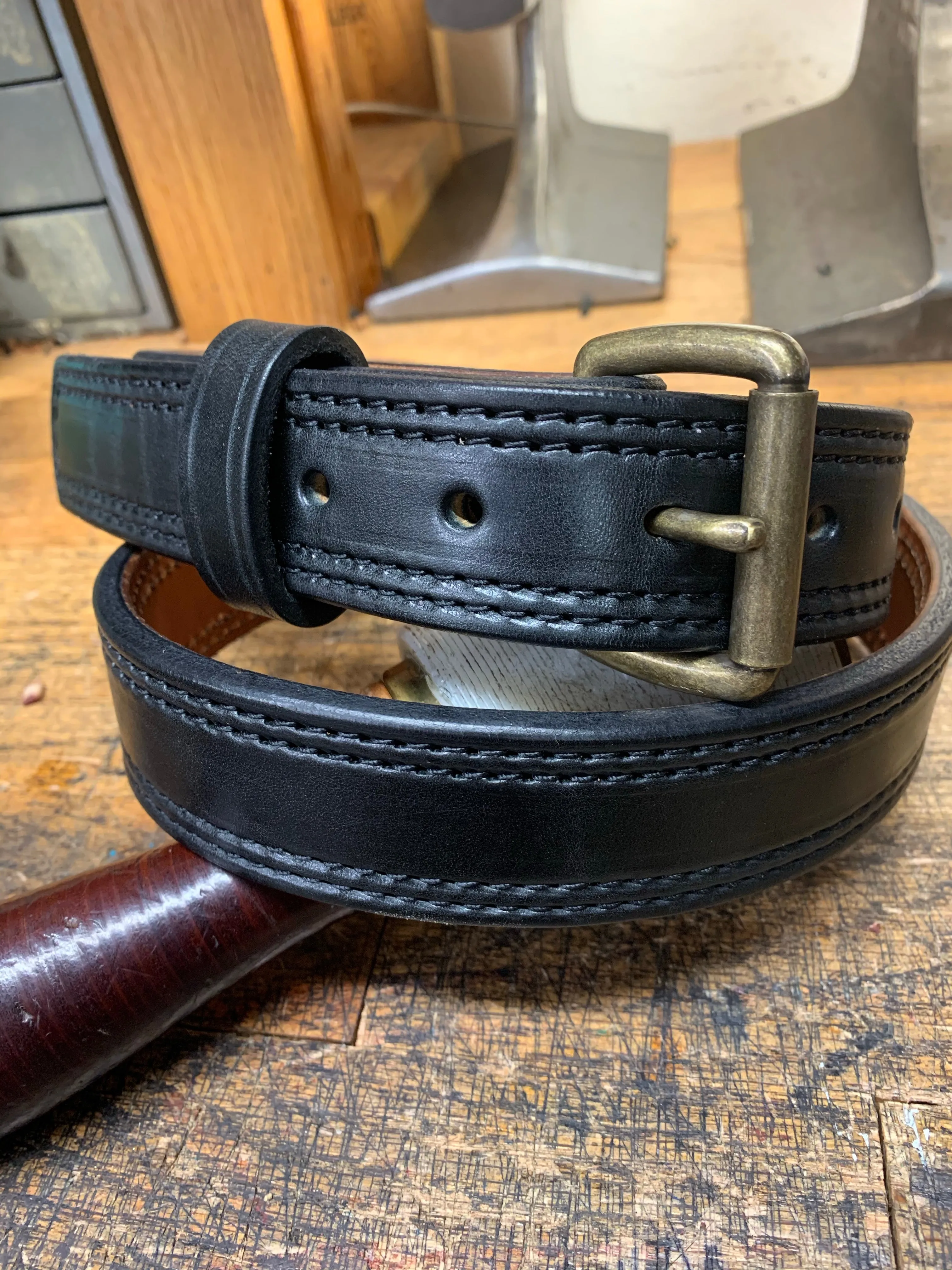 Veg-Tanned Leather Lined On/Off Duty belt