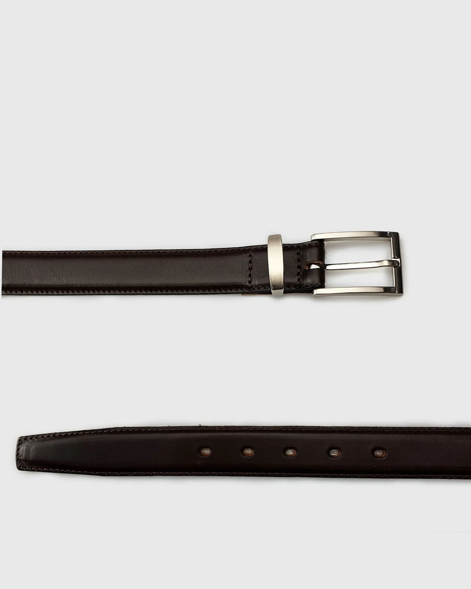 VINCENT& FRANKS / ROUGE 609B ITA BROWN LEATHER BELT