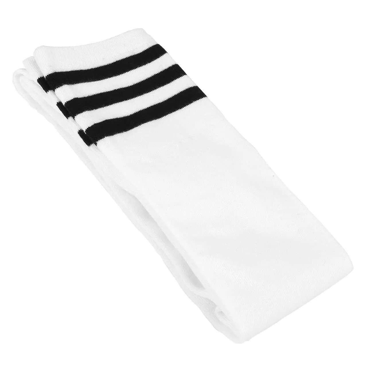 White Striped Knee High Socks