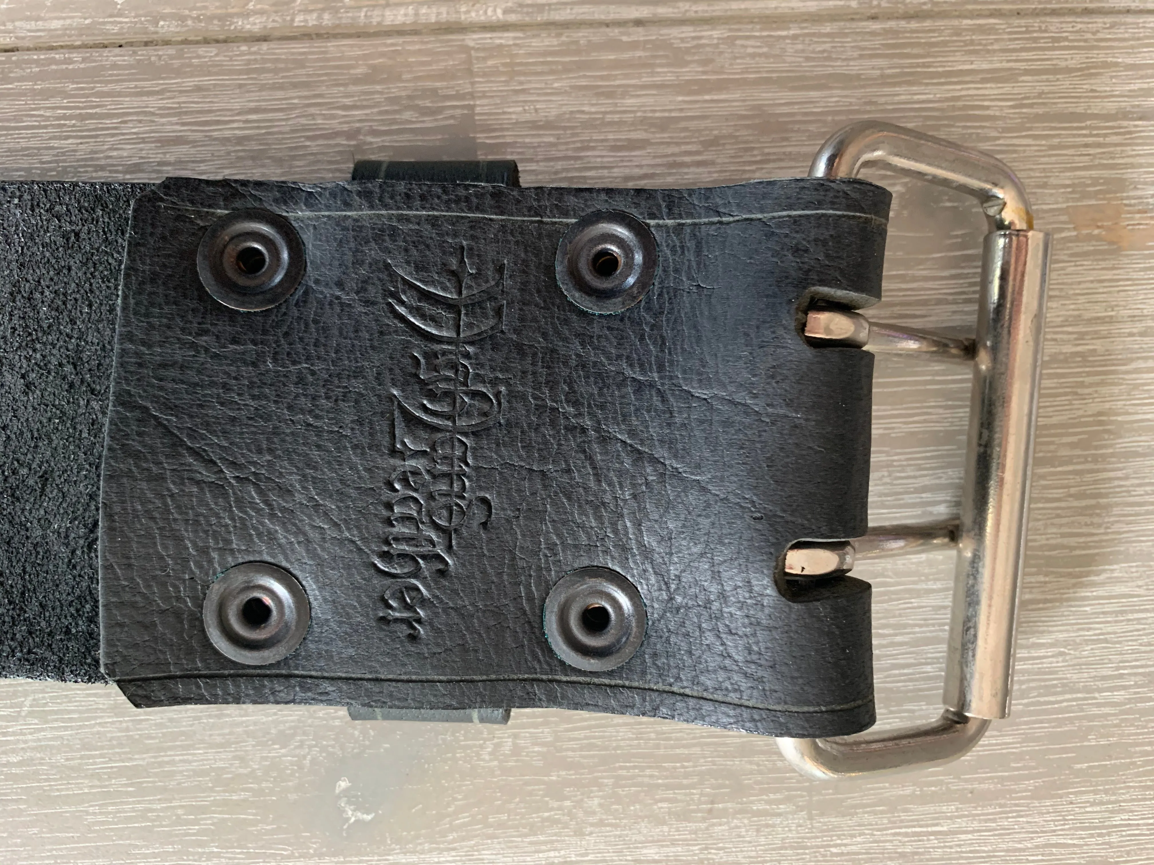 Wide Leather Belt Full Grain - Individually Handmade with removable buckle 4"/100mm wide